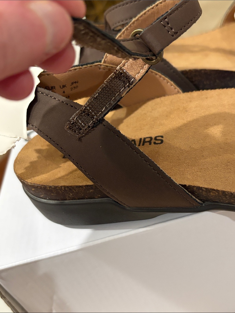 Dream Pairs Dark Brown Closed Toe Arch Support Sandals/NIB/6 - Picture 12 of 15